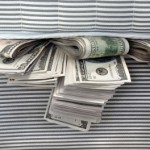 clip art of cash under mattress